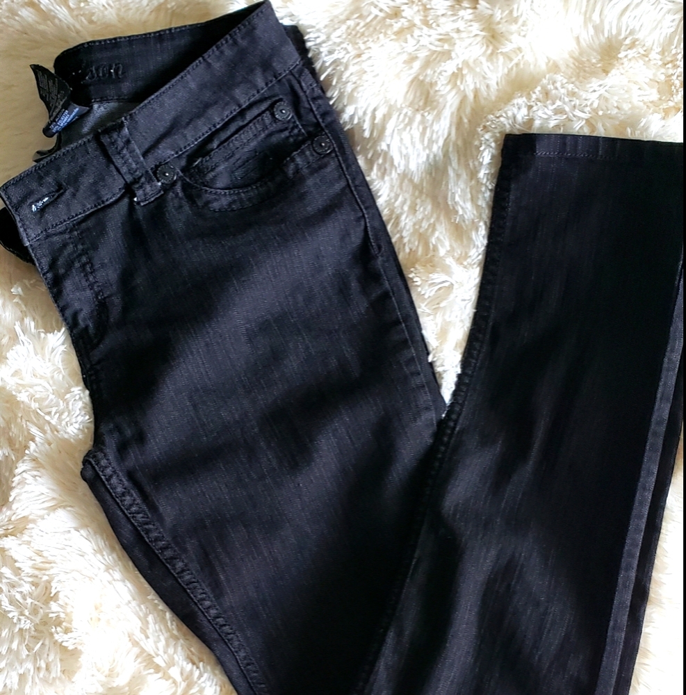 Harley-Davidson black Denim high waisted straight leg jeans